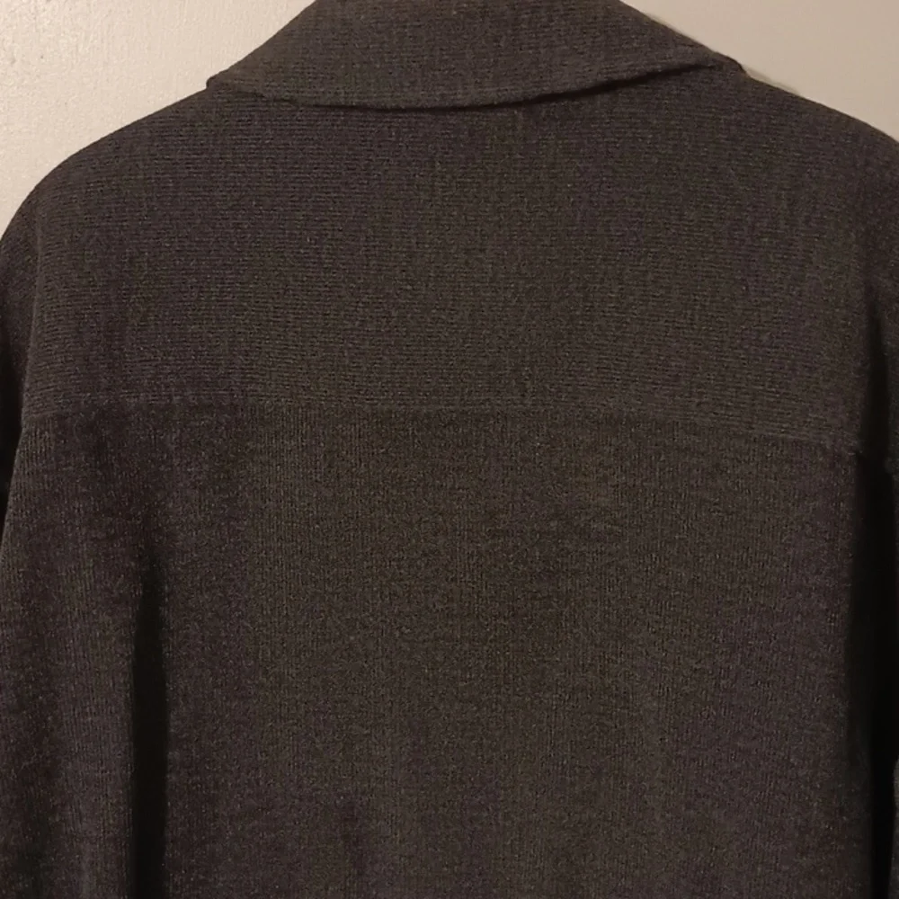 Joseph Abboud Wool Blend Zip Front Corduroy Collared Jacket 2 Front Chest Pocket